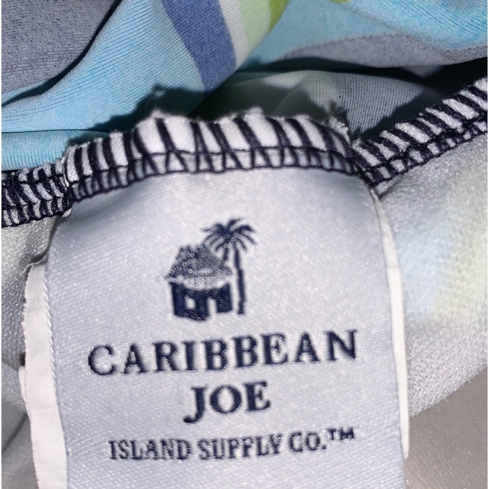 Caribbean Joe halter Tankini ruffled layered swim top size 10 - Picture 5 of 6
